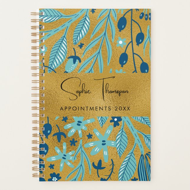 Agenda Las plantas dejan oro dorado año nuevo (Anverso)