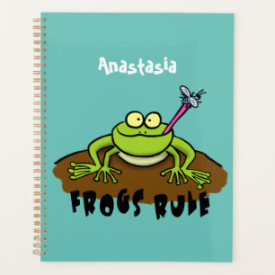 Agenda Las ranas gobiernan personalizado de rana verde di