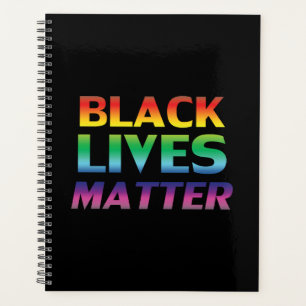 Agenda Las vidas negras importan el arcoiris moderna tipo