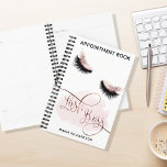 Agenda Lash Boss Makeup Eyebrow Eye Lash APPOINTMENT BOOK<br><div class="desc">This trendy and elegant APPOINTMENT BOOK with hand drawn rose gold eyes (eyelashes and brows) is perfect for lash boss / makeup artists, eyelash extension business, lash extension, fashion bloggers, lash bar, beauty salon... The foil details are simulated in the artwork. No actual foil will be used in the making...</div>