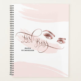 Agenda Lash Boss Makeup Eyebrow Ojos Lazas Rosa Oro
