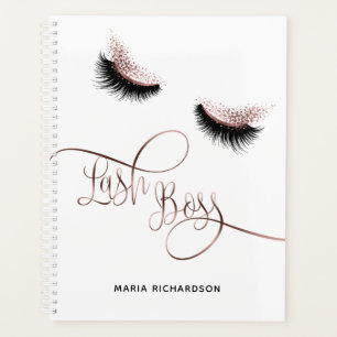 Agenda Lash Boss Makeup Eyebrow Ojos Lazas Rosa Oro