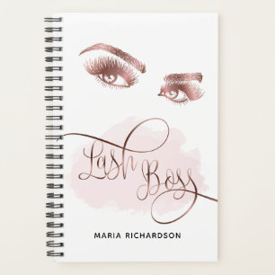 Agenda Lash Boss Makeup Eyebrow Ojos Lazas Rosa Oro