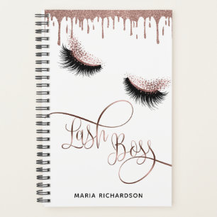 Agenda Lash Boss Makeup Eyebrow Ojos Lazas Rosa Oro