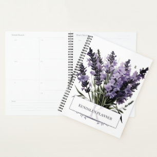 Agenda Lavanda con color de agua personalizada