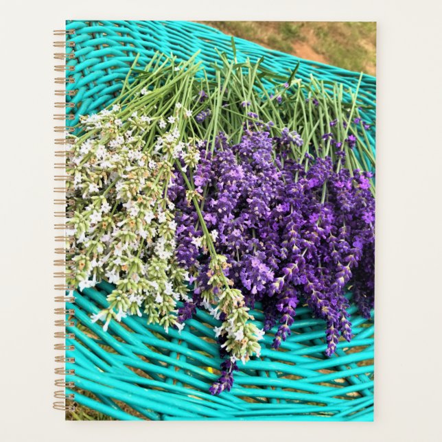 Agenda Lavanda en una canasta (Anverso)