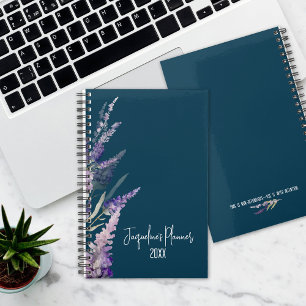 Agenda Lavanda Floral Azul Botánico Anual