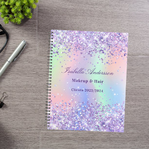 Agenda Lavanda nombre rosa negocio holográfico
