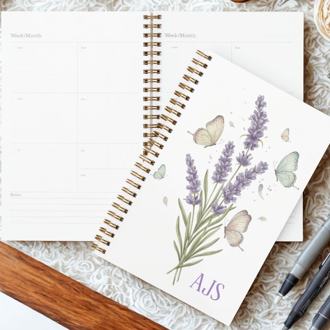 Agenda Lavender & Butterfly Planner - Elegant & Serene (Lavender and butterflies planner)