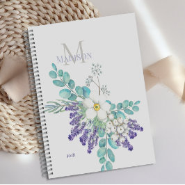 Agenda Lavender Eucalyptus Monograma Botánico Floral