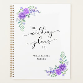 Agenda Lavender Lilac Planner de Bodas Florales 