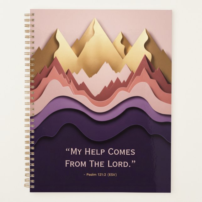 Agenda Layered Mountain Sunrise Faith - (Anverso)