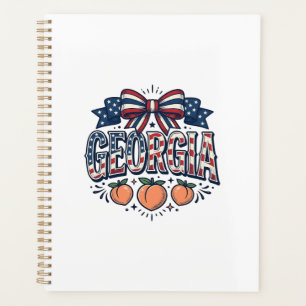 Agenda Lazo de melocotón de Georgia patriótico vintage 4 