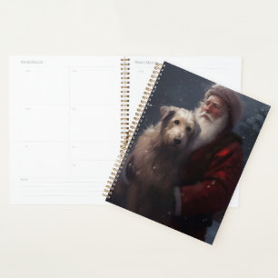 Agenda Lebrel con Santa Claus Navideño Festivo