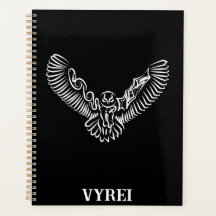 Lechuza voladora tribal blanca y negra