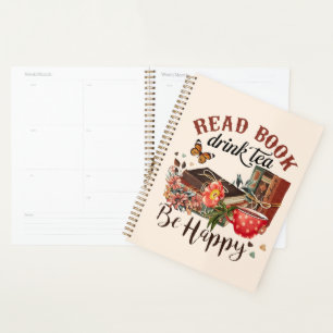 Agenda Leer libros, beber té y ser feliz