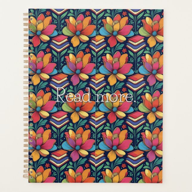 Agenda Leer más con flores (Anverso)