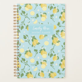 Agenda Lemon Light Blue Spirner Planner