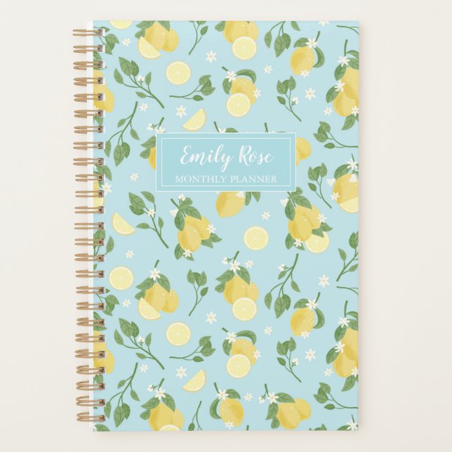 Agenda Lemon Light Blue Spirner Planner (Anverso)