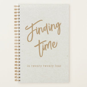 Agenda Leña personalizada de escritura de oro negrita