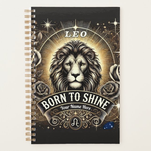 Agenda Leo "Born to Shine" Planner (Anverso)