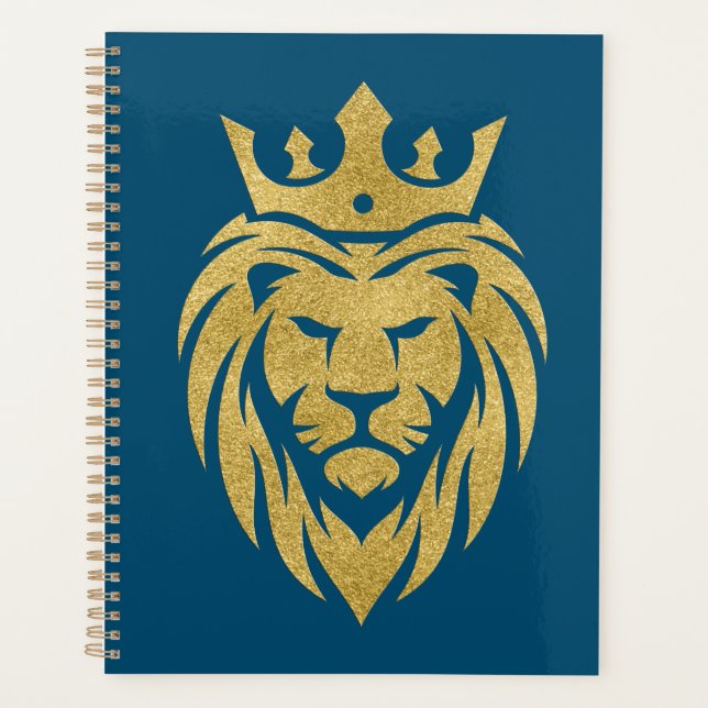 Agenda León con Corona - Estilo Dorado 3 (Anverso)