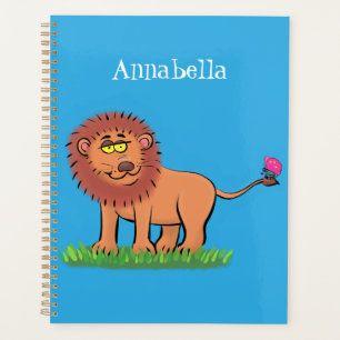 Agenda León feliz con ilustracion personalizado de maripo