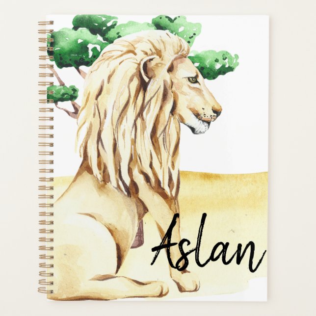 Agenda Leon 🦁 King con opciones de personalización. (Anverso)
