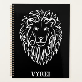Agenda León tribal blanco y negro