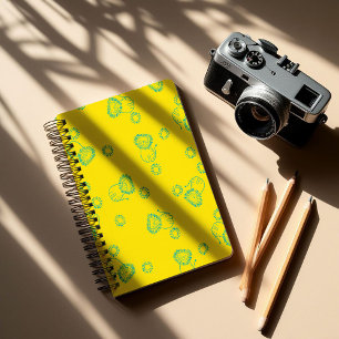 Agenda Leones azul turquesa kawaii y sol - Patrón lindo