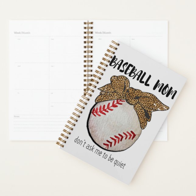 Agenda Leopard Bandana Baseball Mom (Demostración)