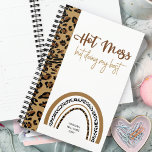 Agenda Leopard Print Rainbow Hot Mess Cita 2023<br><div class="desc">Hot Mess But Doing My Best,  planner personalizado con diseño de estampado de leopardo del arco iris. Sencillo,  jovencito y de moda con una cita moderna en tipografía escrita a mano - perfecto para la escuela,  oficina y mommas multitarea!</div>