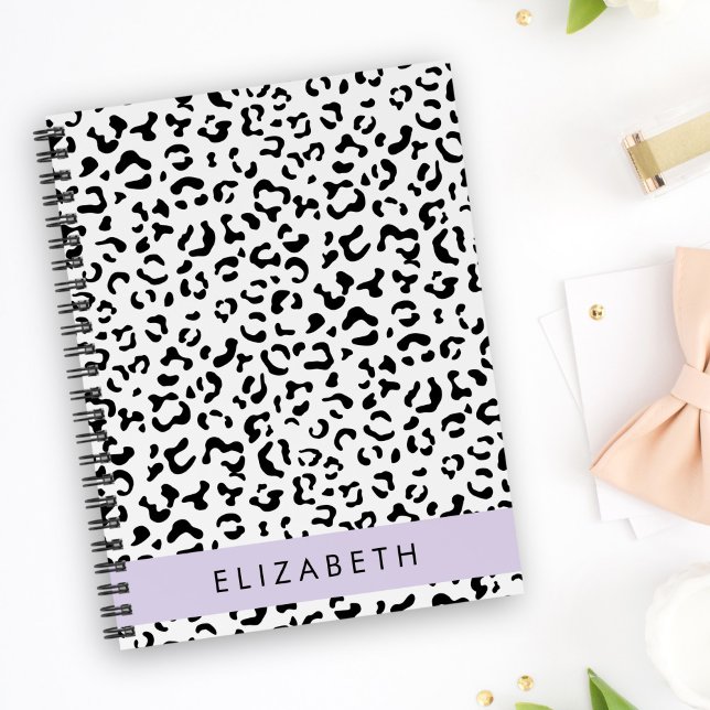 Agenda Leopard Print, Spots, Black And White, Tu Nombre (Subido por el creador)
