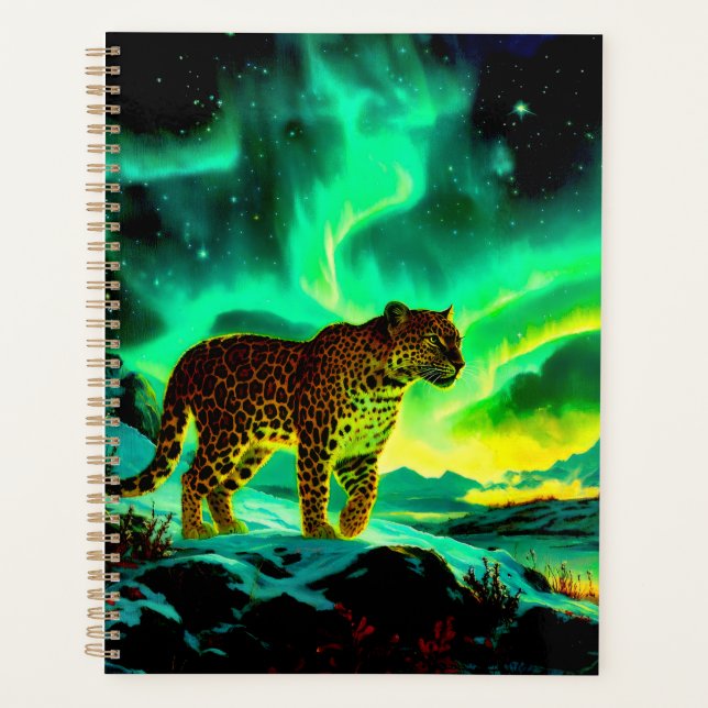 Agenda Leopardo Bajo La Aurora Boreal  (Anverso)