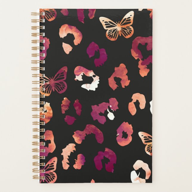Agenda Leopardo Butterfly Black (Anverso)