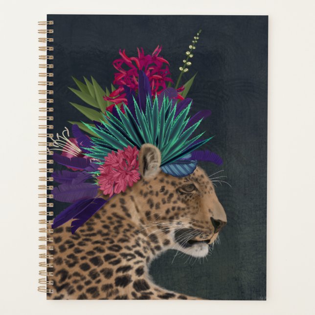 Agenda Leopardo con la cabeza tropical (Anverso)