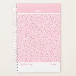 Agenda Leopardo Rosa Suave Moderno