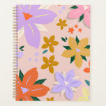 Agenda Les Fleurs 04 Floral Retro Colorida<br><div class="desc">Resumen Impresión Floral Retro - Les Fleurs.</div>