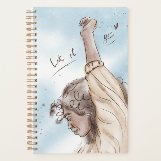 Agenda Let it Go Planner | Cielo azul femenino (Anverso)