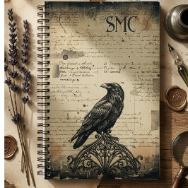 Agenda Letra Académica Oscura Cuervo Vintage