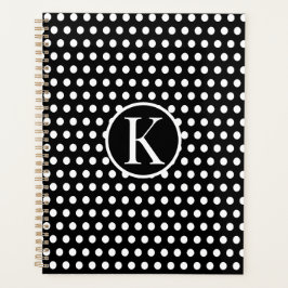 Agenda Letra inicial del personalizado Polka Dot