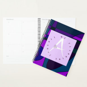Agenda Letra lilac a índigo surf