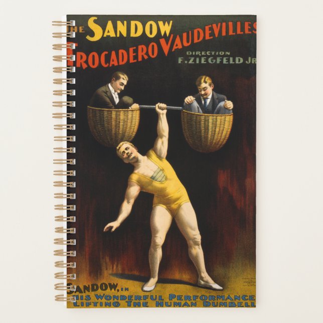 Agenda Levantador de pesas Eugen Sandow Vaudeville (Anverso)