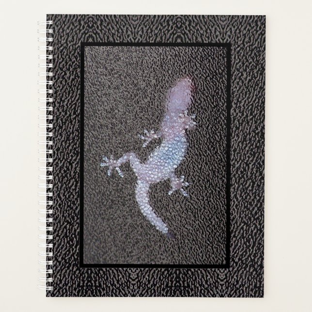 Agenda Lg Planner Gecko sobre el vidrio (Anverso)