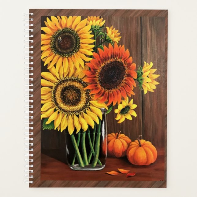 Agenda Lg Planner - Sunflowers/Pumpkins (Anverso)