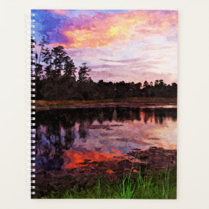 Agenda Lg Planner Sunset en el estanque