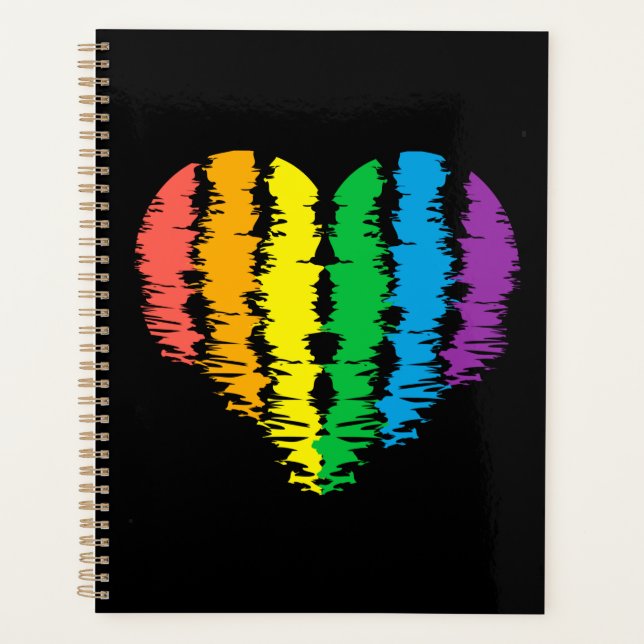 Agenda LGBT+orgullo. Arcoiris cardíaco. (Anverso)