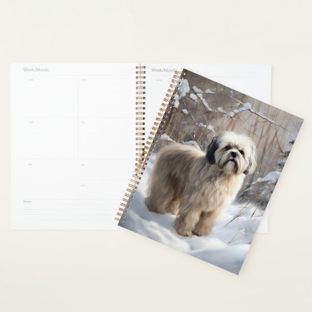 Agenda Lhasa Apso Let It Snow Navidades (Demostración)