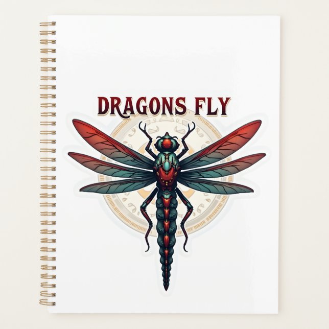 Agenda Libélula Steampunk mecanizada genial - Dragones Vu (Anverso)
