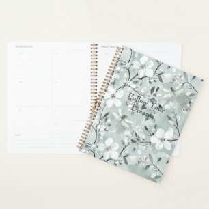 Agenda Libélulas Florales Azul Blanco